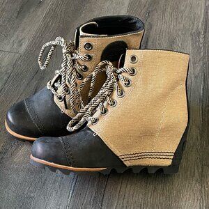 SOREL 1964 Premium Wedge Boots Bluff Black/Tan - NEW
